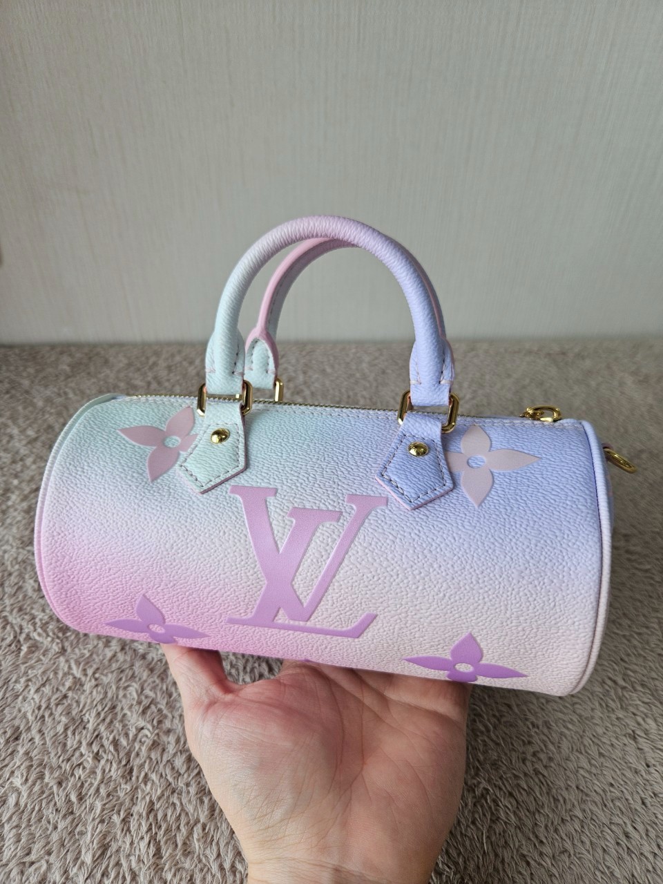 LV Papillon Pastel Sunrise Monogram Microchip