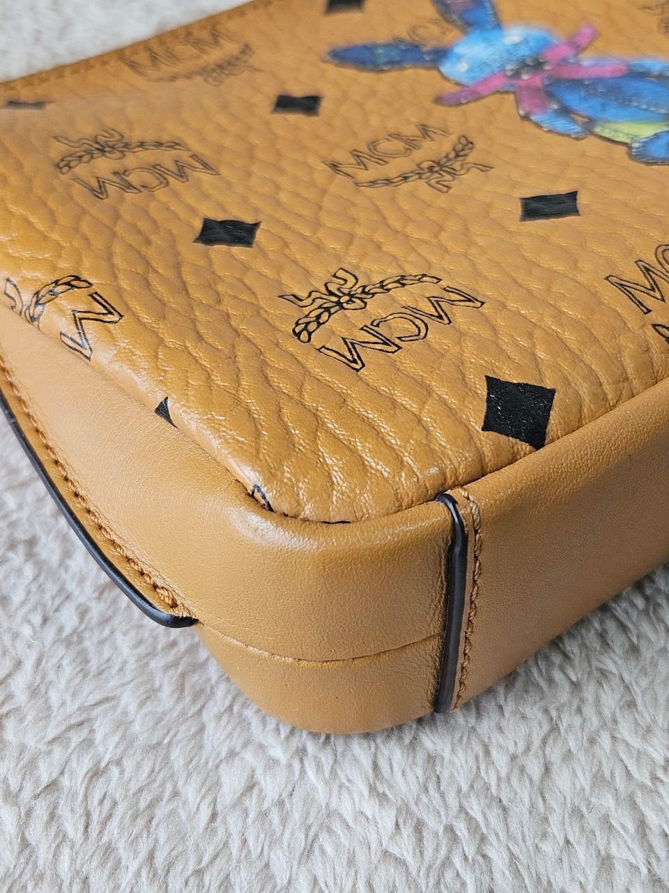 MCM Rabbit Top Zip Crossbody