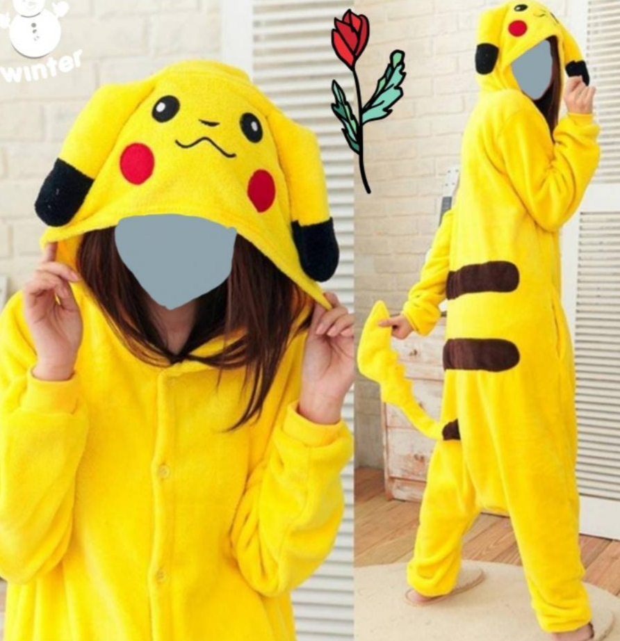 POKEMON PIKACHU COSPLAY / ชุดผ้าขนสัตว์ โปเกมอน ปิกาจู (A0016)