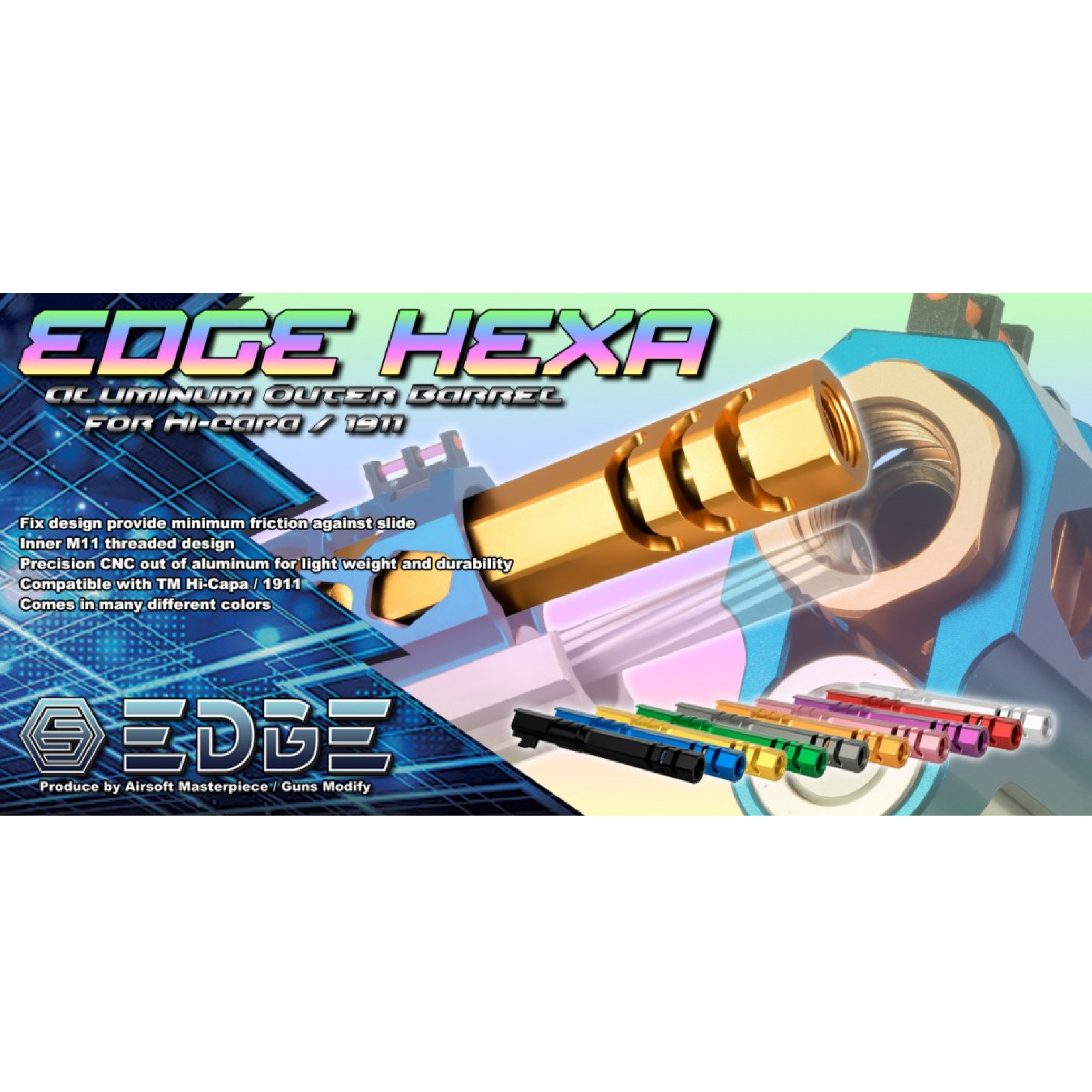 EDGE HEXA Aluminum Outer Barrel for Hi-CAPA 5.1
