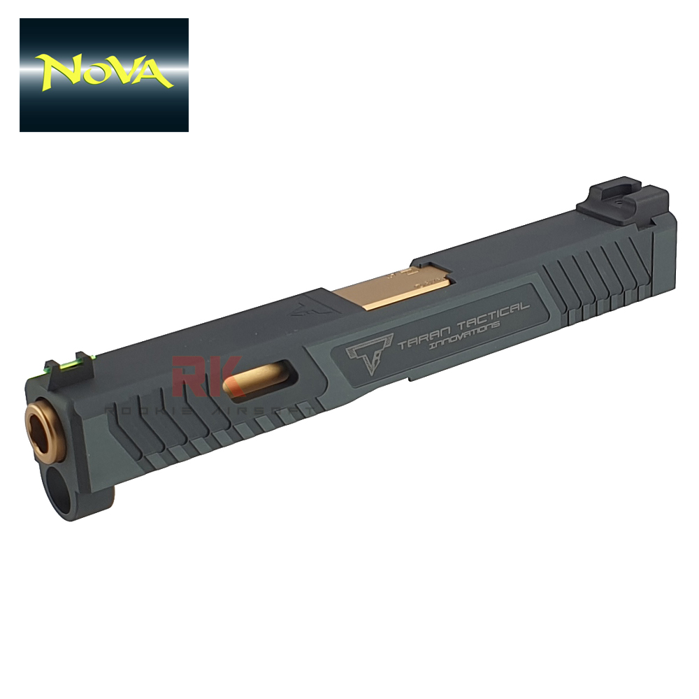 NOVA CNC Aluminum TTI G17 Slide Set for Marui G17 Gen4 (Shiny Black)