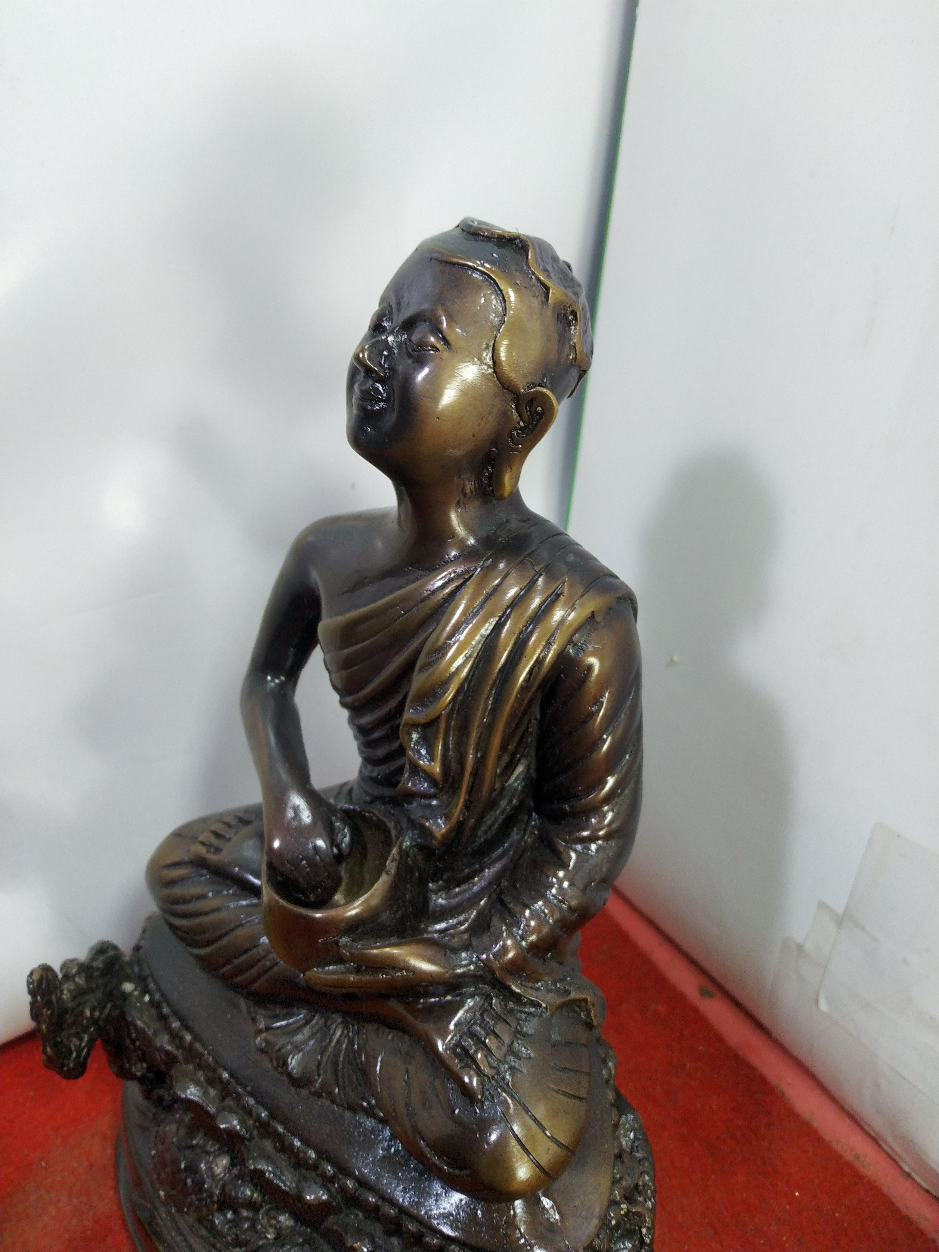 พระมหาเถระอุปคุต ปางหยุดตะวัน หน้าตัก 5 นิ้ว เนื้อสำริด
