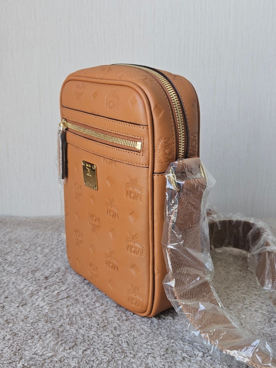 MCM Klassik Leather Crossbody Mini Bag