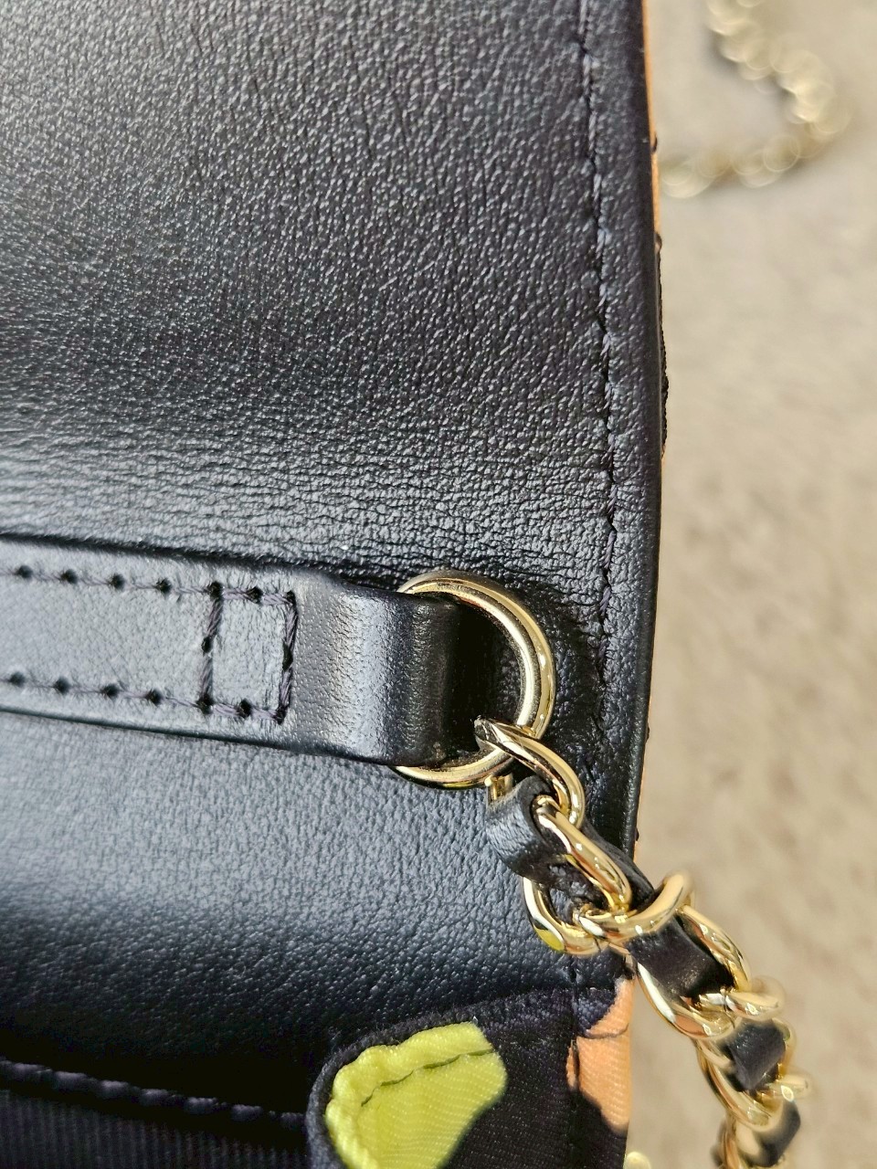 Chanel Multicolor Printed Fabric Mini Clutch With Chain holo32