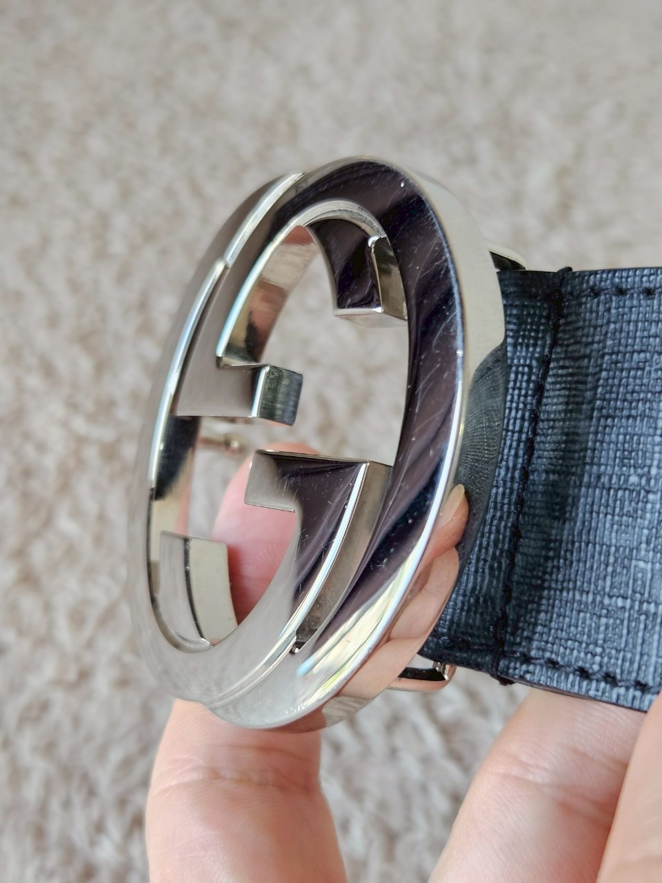 Gucci GG Supreme Belt with G Buckle