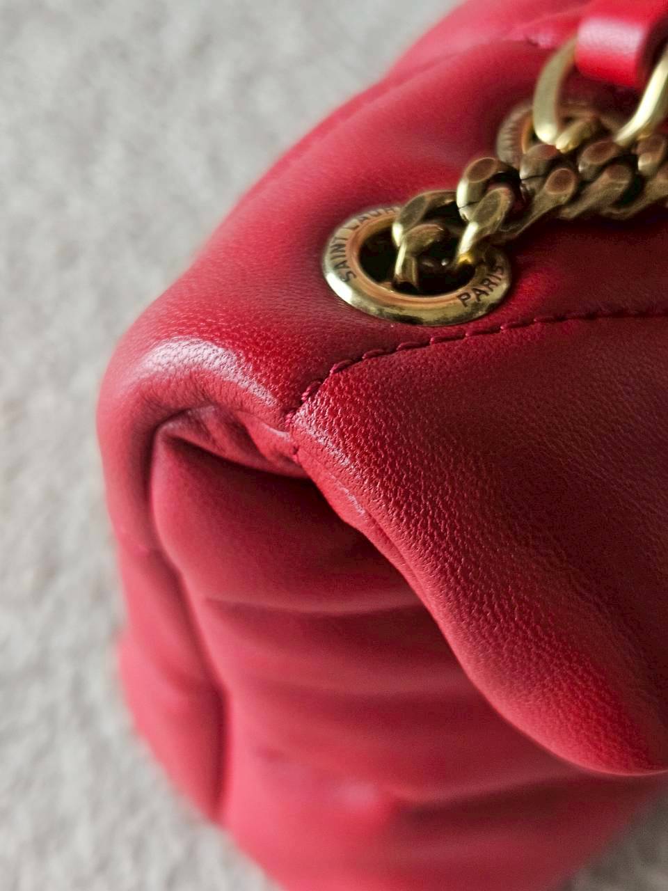 YSL Toy Puffer Mini Bag สีแดง