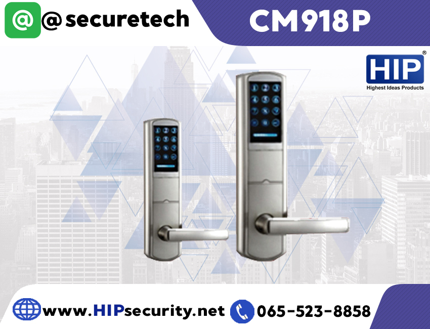 ประตูล็อคโรงแรม HIP Intelligent lock รุ่น CM918P