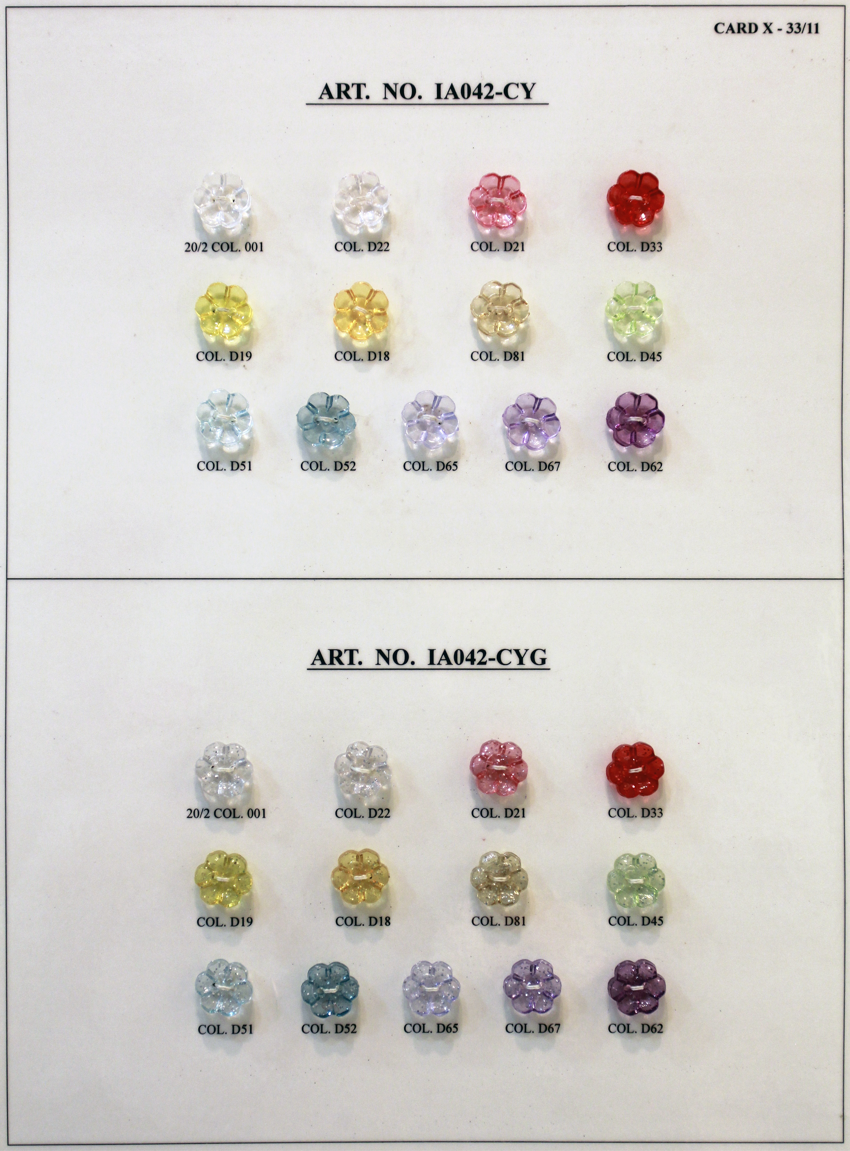 POLYESTER BUTTON