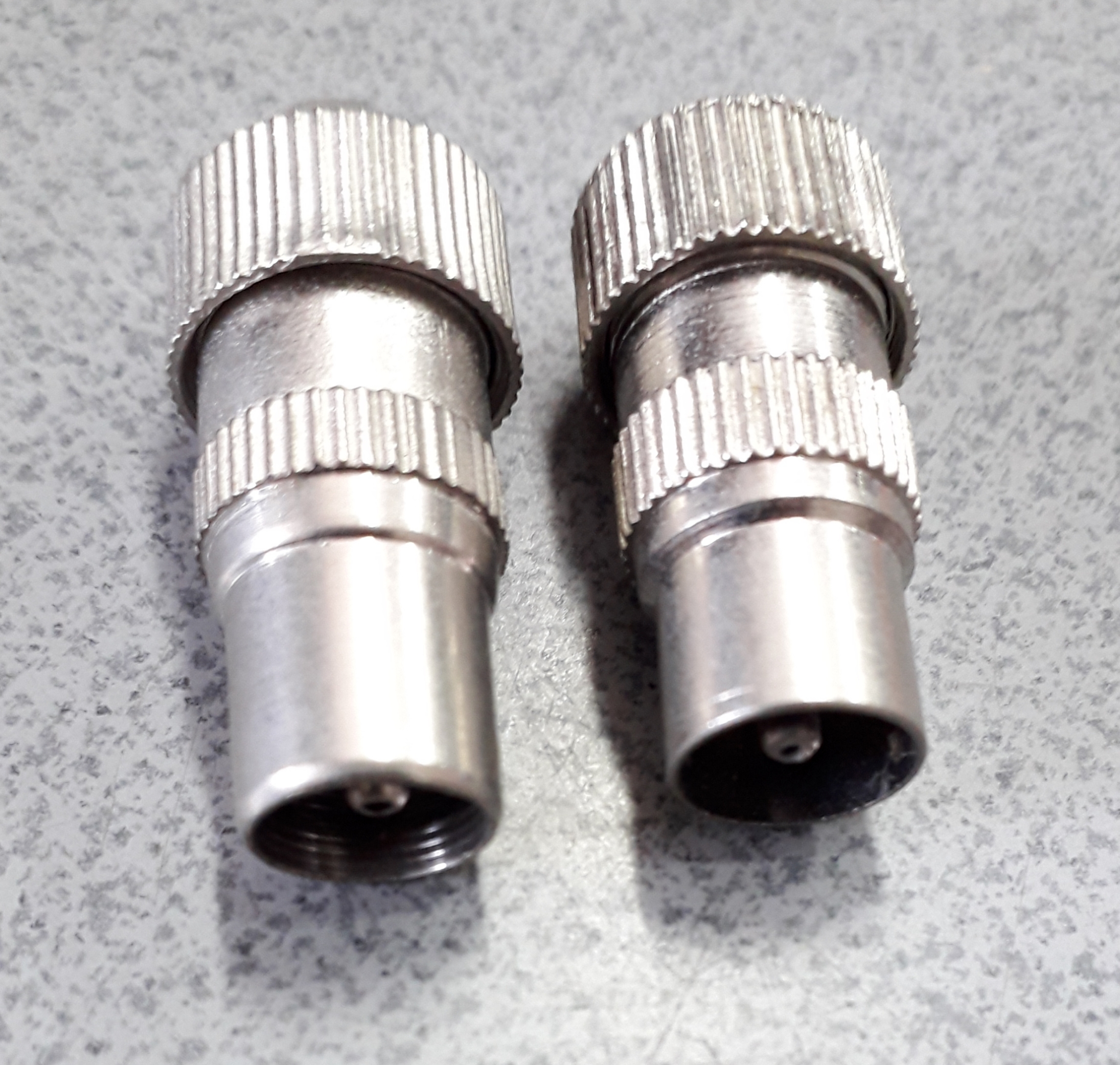 แจ็คทีวีเหล็ก ตัวผู้ แบบเสียบ