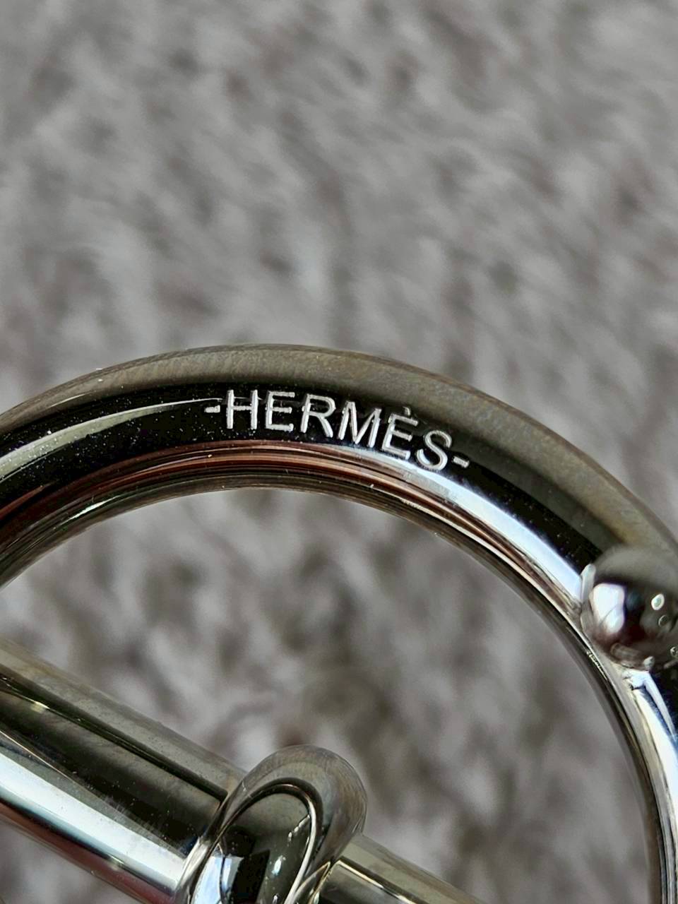 Hermes Belt 32mm หัวกลมเงิน