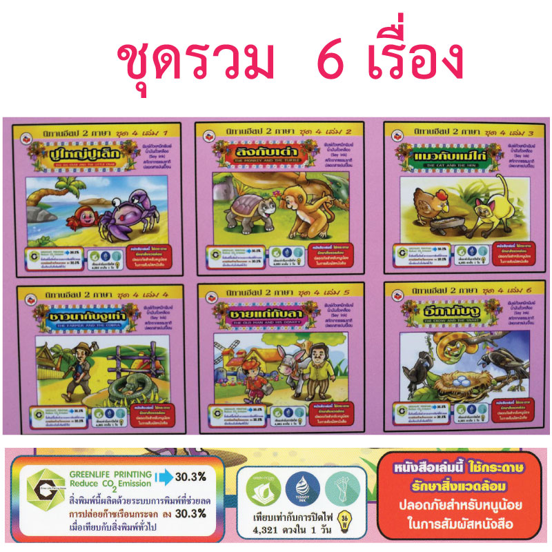 หนังสือนิทานสำหรับเด็ก ชุดที่4 รวม6เล่ม ขายส่ง nongnini1988