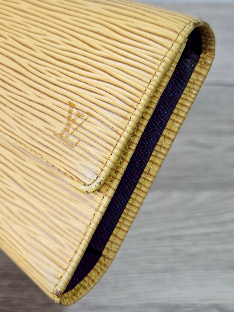 LV Epi Trifold Yellow Long Wallet