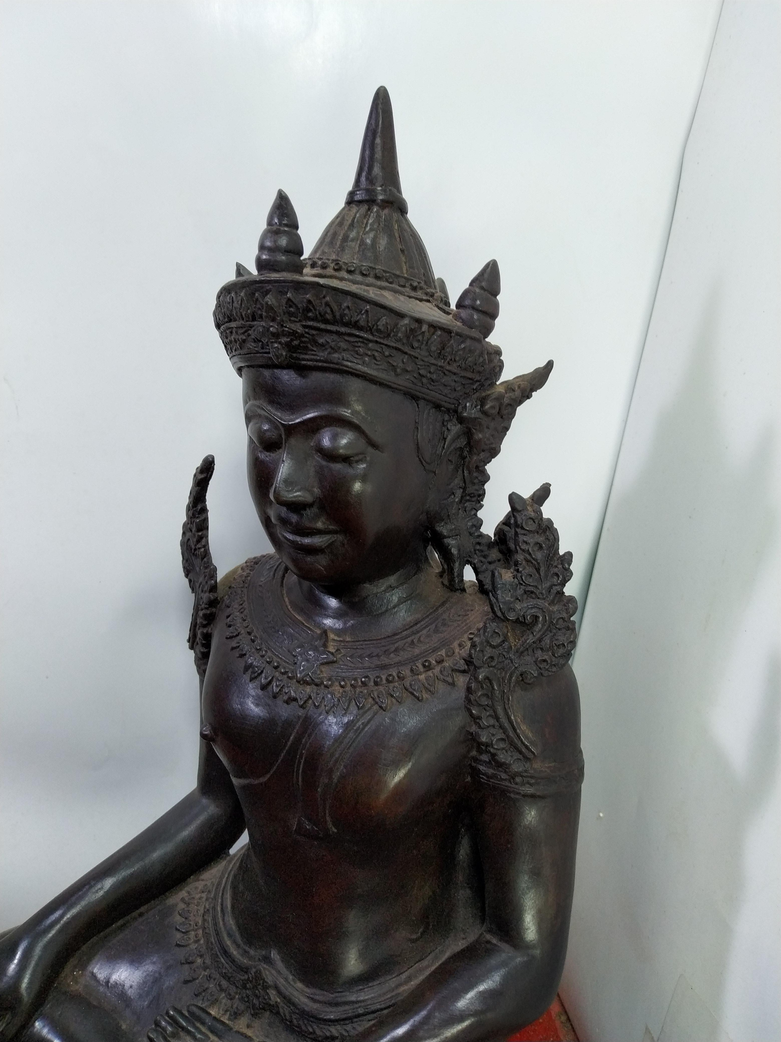 พระพุทธมหาธรรมราชา ทรงเครื่อง หน้าตัก 9 นิ้ว เนื้อสำริด