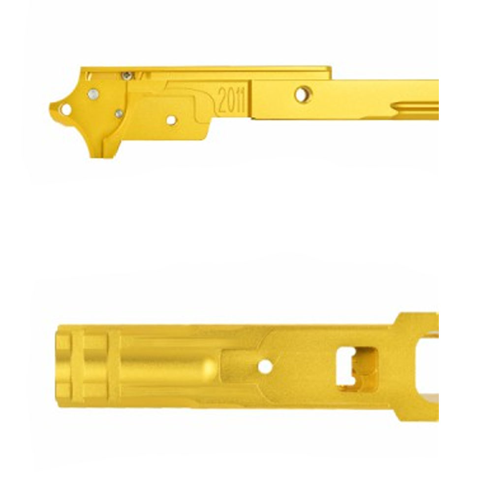Airsoft Masterpiece Aluminum Advance Frame - STI 3.9 with Tactical Rail (Gold)