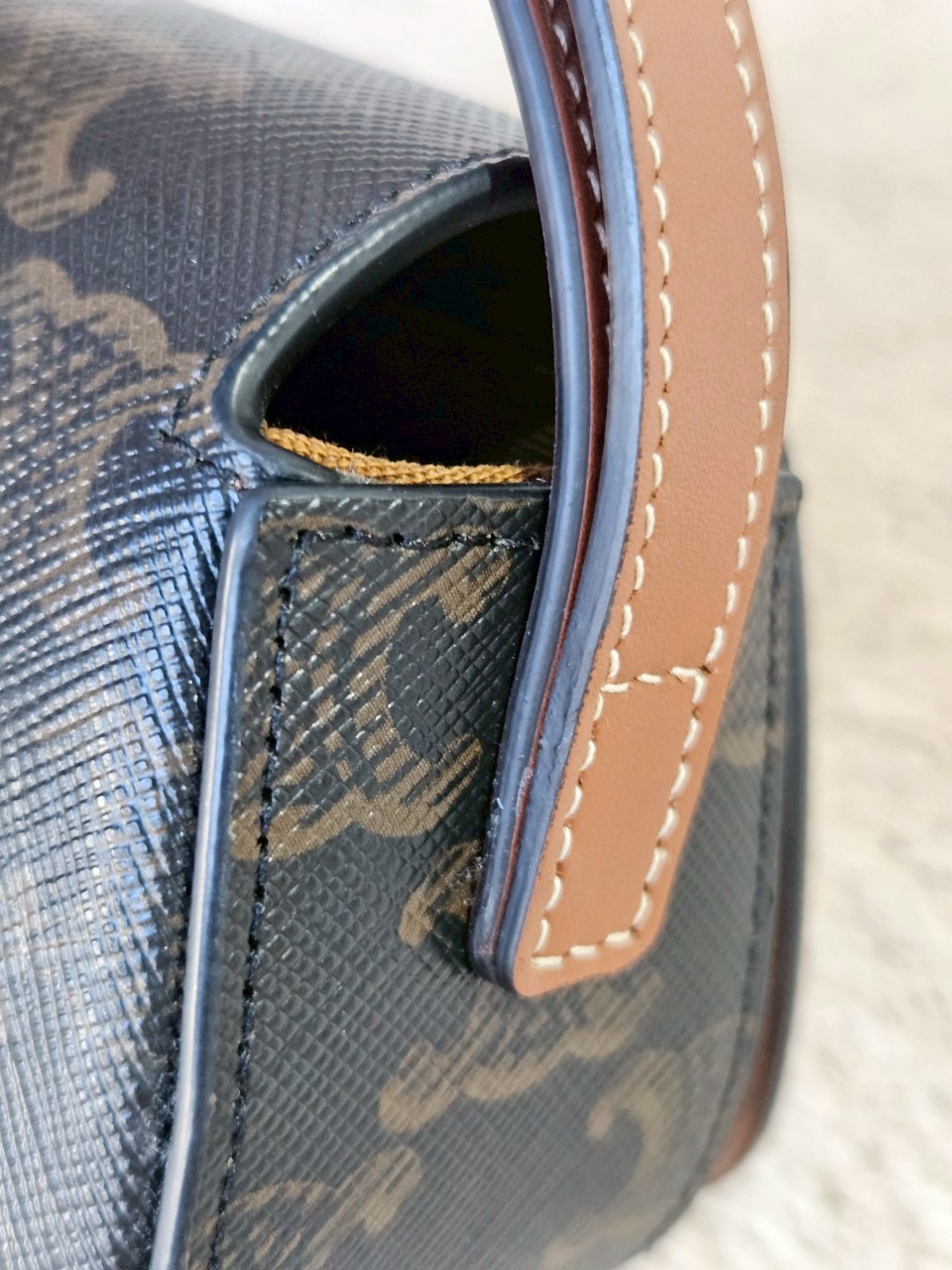 Celine Clutch on Strap Tabou Tan