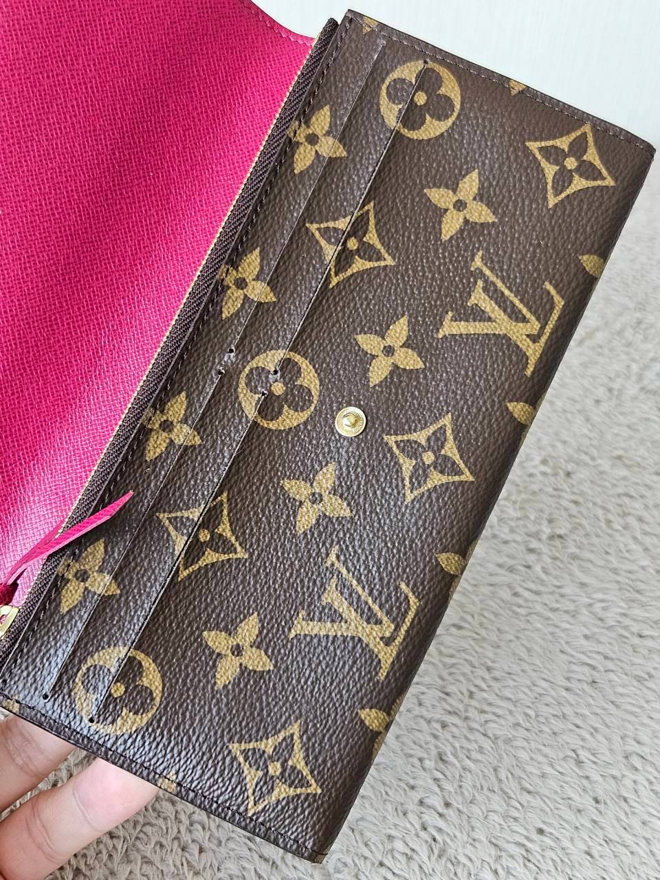 LV Emilie Mono Fuchsia Wallet