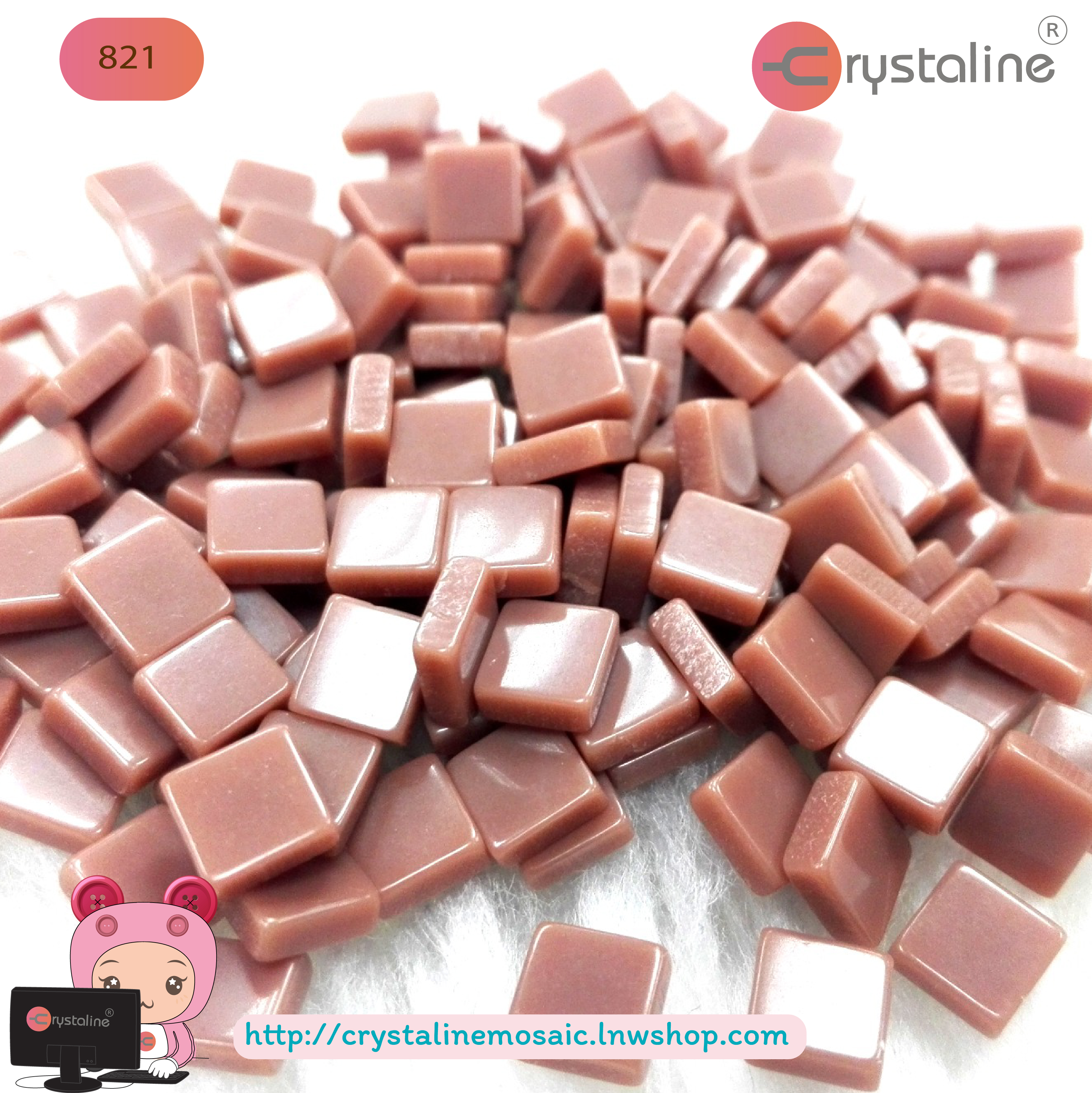 Mosaic opaque - Adobe col. (size 5x5 mm80g/pack)