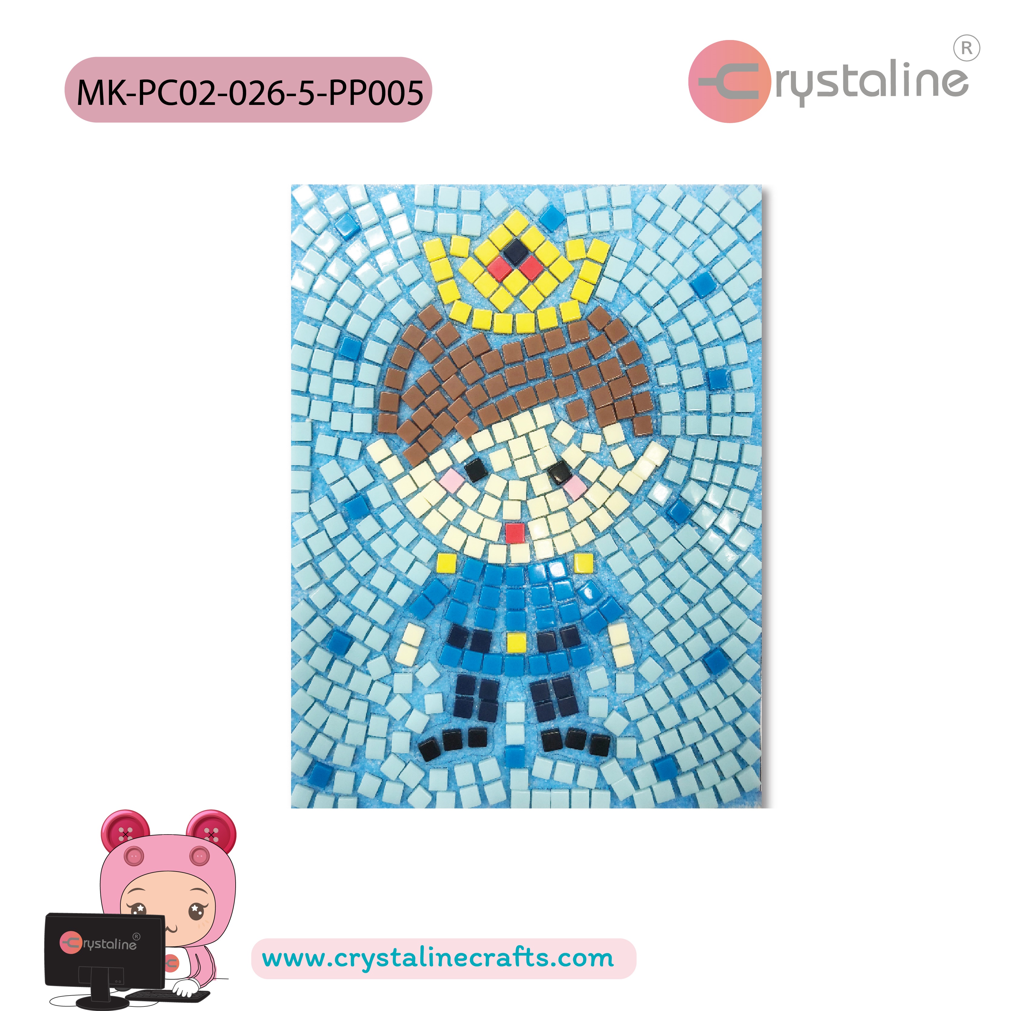 Mosaic picture by number kit - Princ (size 13x17 cm,1pc/pack)