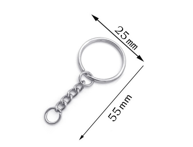 100ชิ้น, 500ชิ้น อะไหล่พวงกุญแจ พวงกุญแจ ห่วงพวงกุญแจ