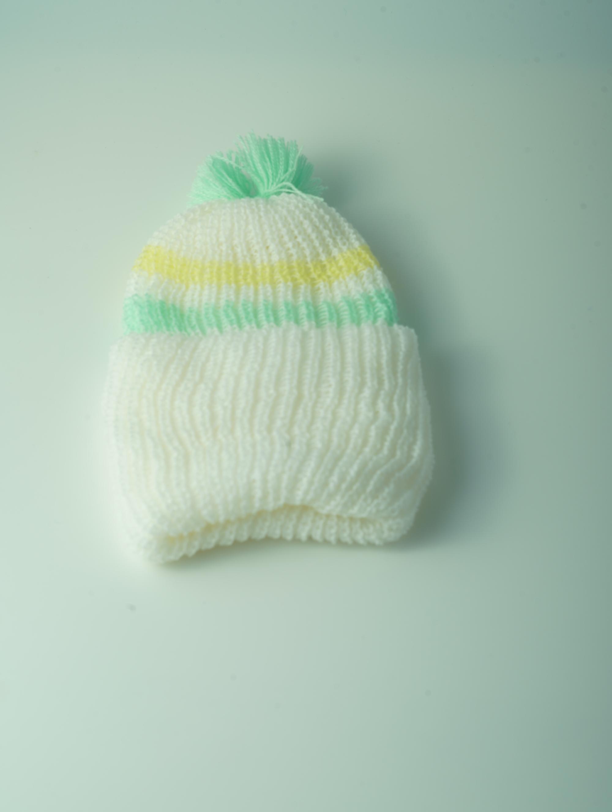 ขายส่ง หมวกไหมพรมเด็กแรกเกิด รุ่นหมวกเปล่า-ริ้วคู่ (ราคาต่อโหล) nongnini1988