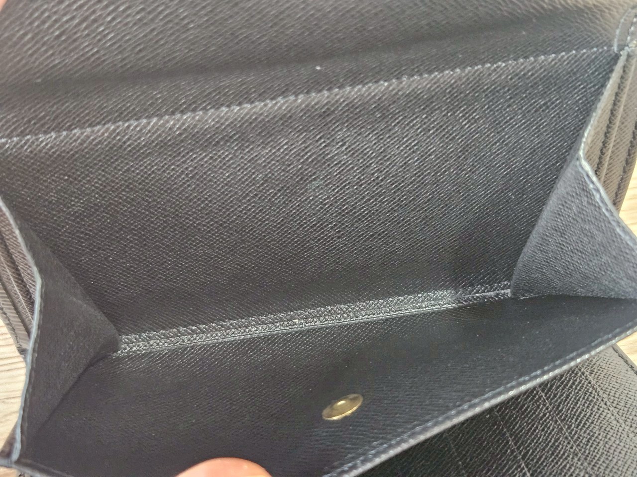 LV Epi Trifold Black Long Wallet