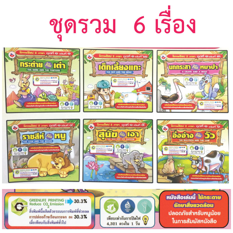 หนังสือนิทานสำหรับเด็ก ชุดที่1 รวม6เล่ม ขายส่ง nongnini1988