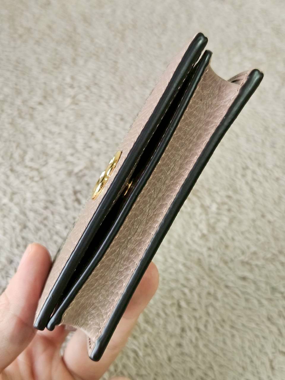 Gucci GG Marmont Bi Color Card Case Wallet