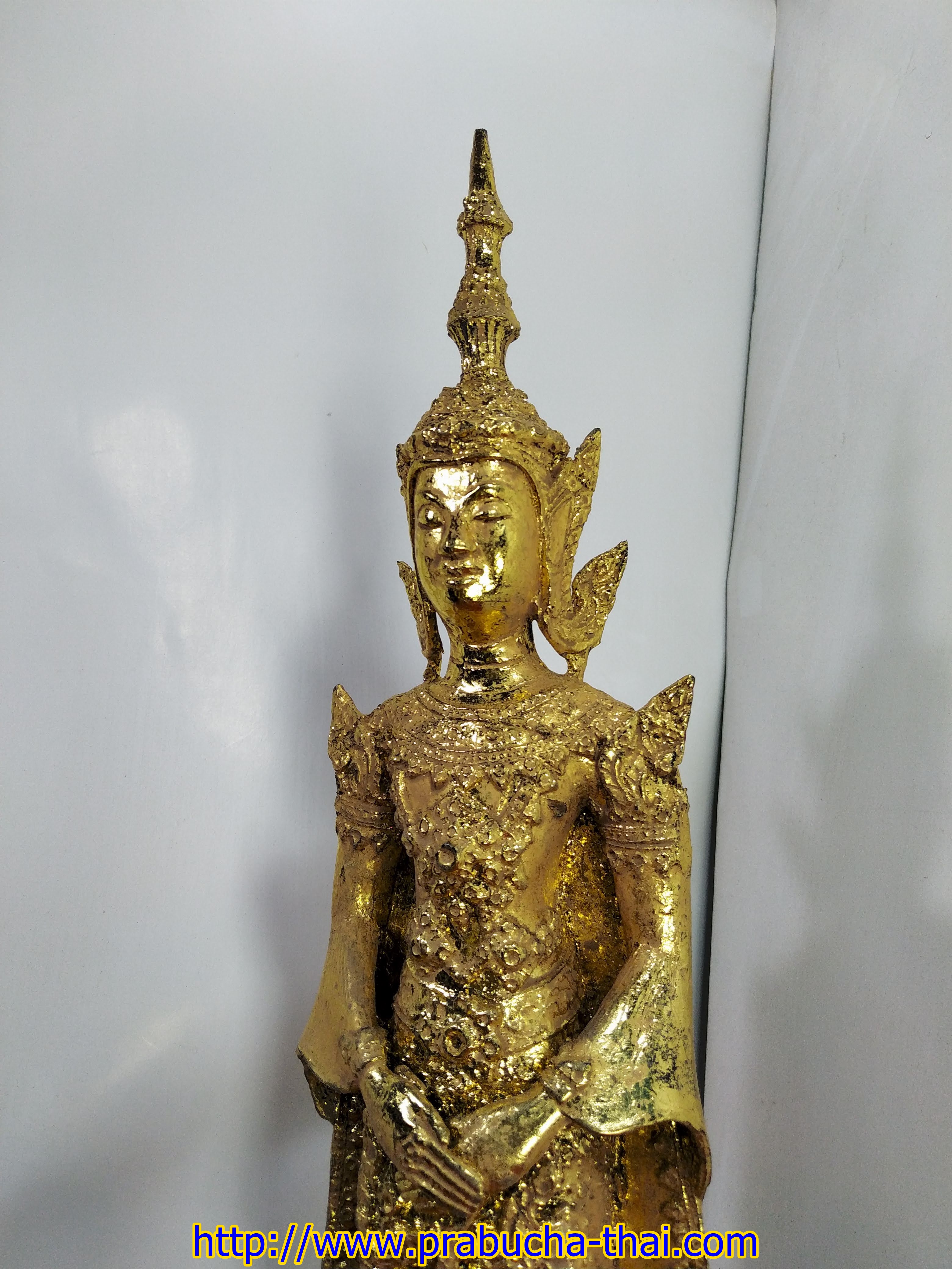 พระรัตนะ ปางถวายเนตร พระประจำวันอาทิตย์ เนื้อสำริดลงรักปิดทอง