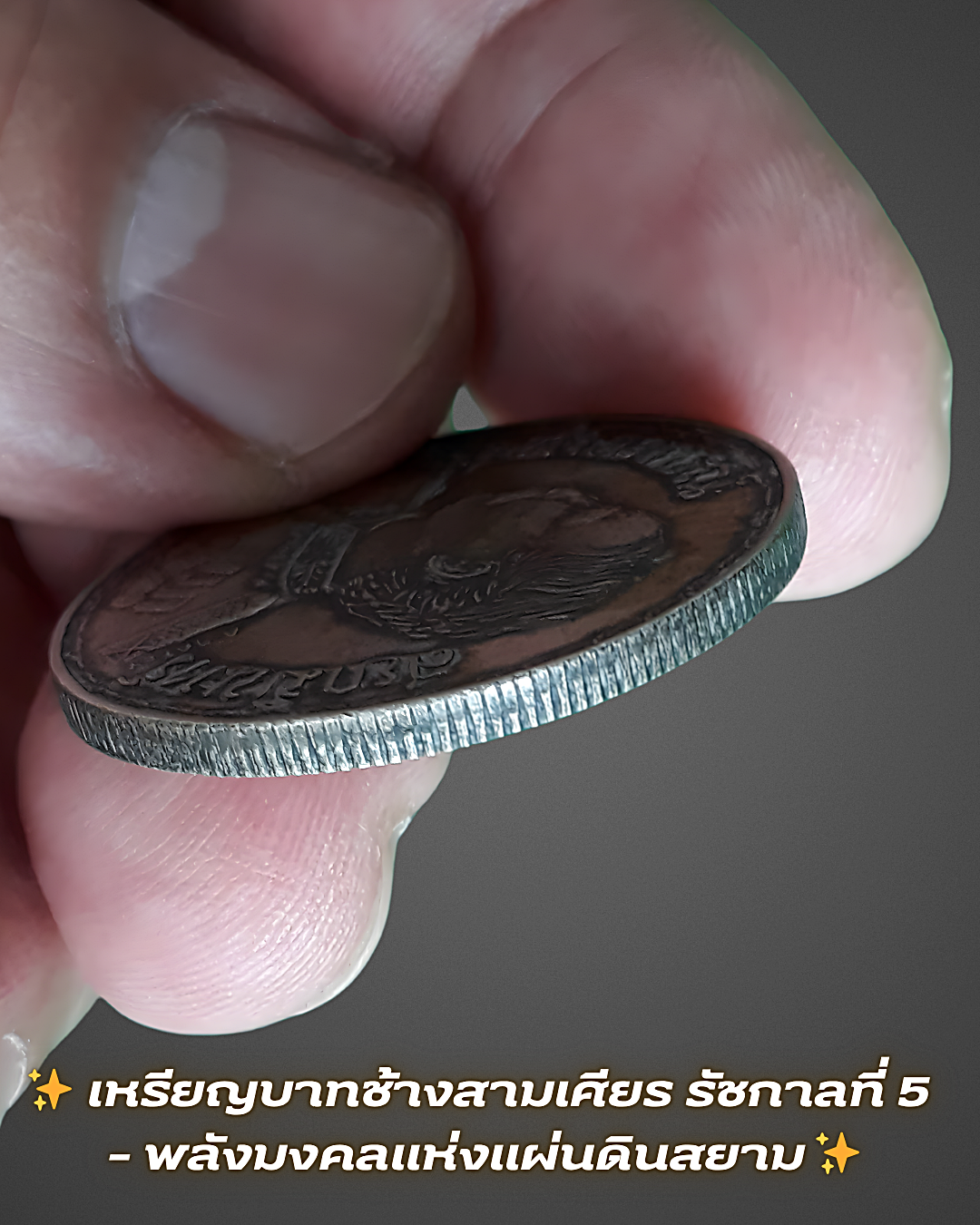 ✨ เหรียญบาทช้างสามเศียร รัชกาลที่ 5 – พลังมงคลแห่งแผ่นดินสยาม ✨