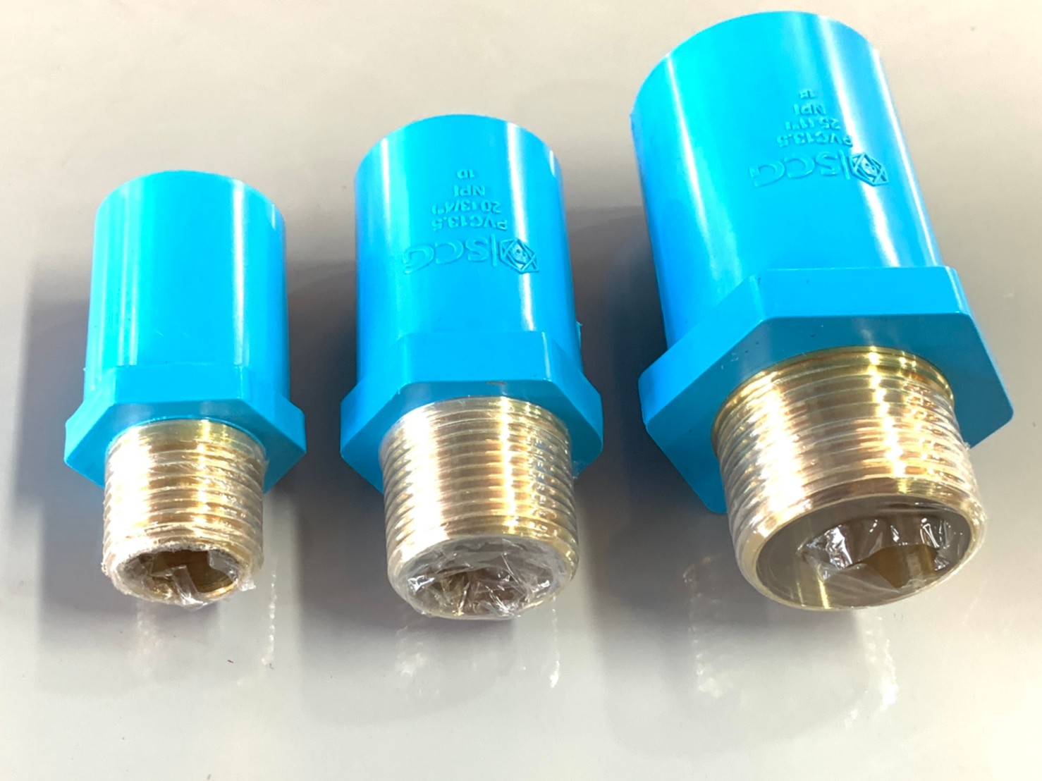 ข้อต่อตรง เกลียวนอกทองเหลือง ตราช้าง SCG