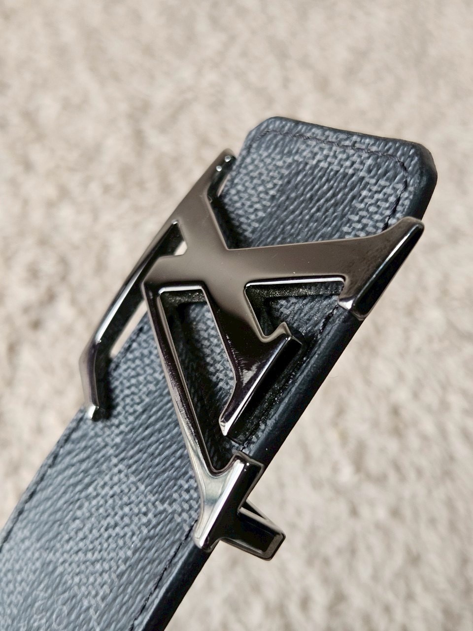 LV Initiales 40mm Damier Graphite Reversible Belt