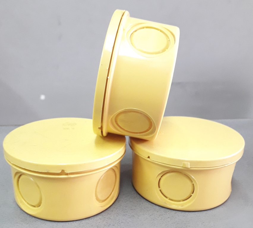 กล่องพักสายกลมสีเหลือง ตราช้าง