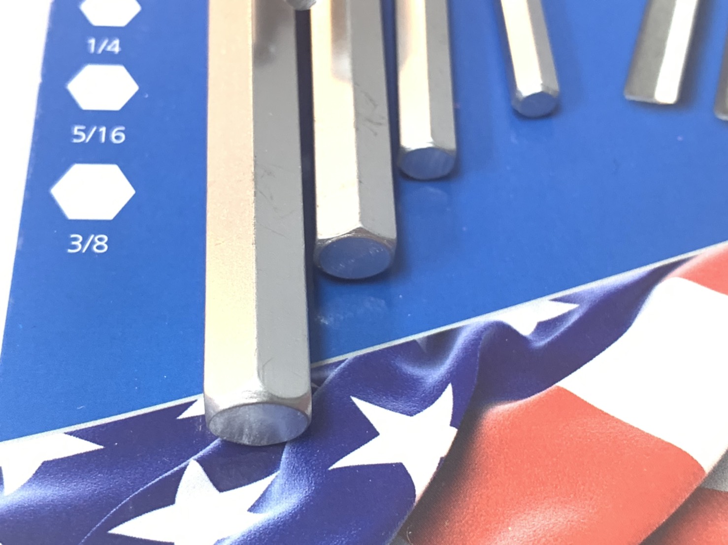 กุญแจหกเหลี่ยม หุน 9 ตัวชุด หัวตรง