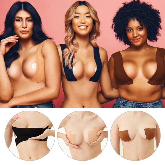 BOOB TAPE The Secret แถมฟรี‼️ ซิลิโคนปิดจุก เทปแปะกันโป๊ เทปผ้า เทปแปะอก เทปกาว เทปยกกระชับ