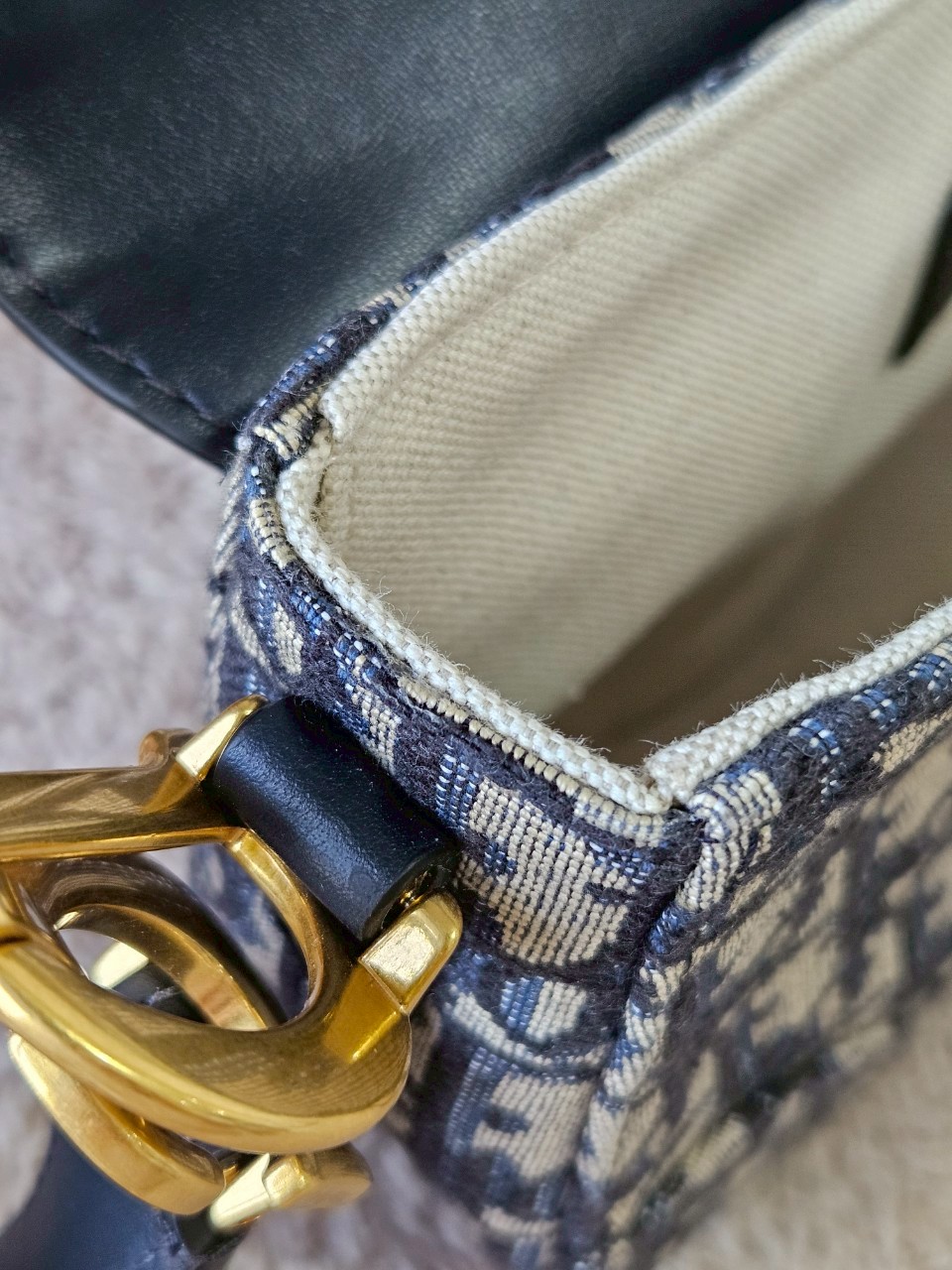 Dior Mini Soft Saddle Bag with Strap