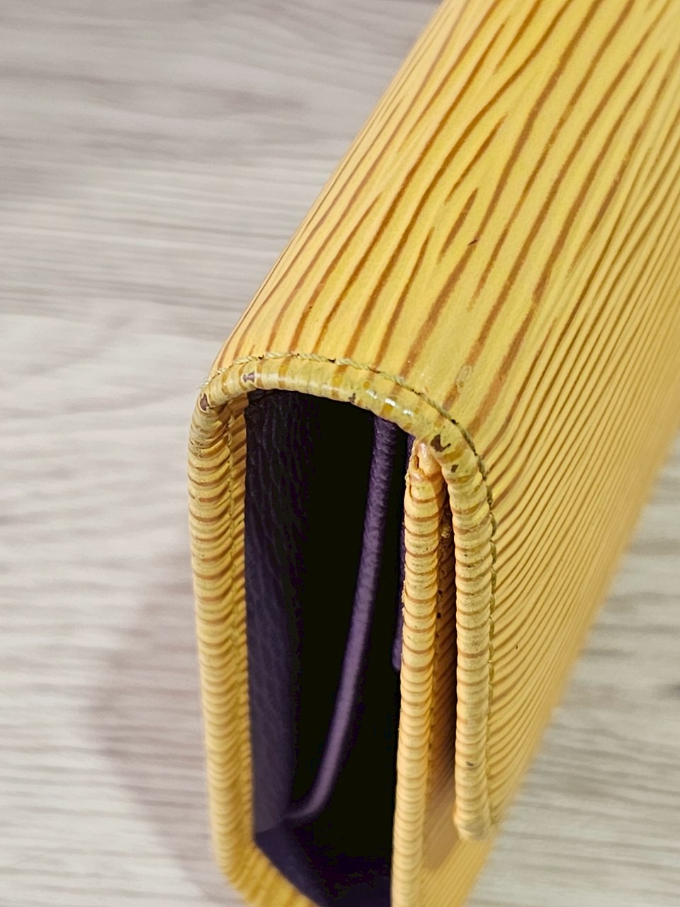 LV Epi Trifold Yellow Long Wallet