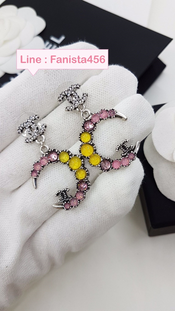 ต่างหูชาแนล Hiend ต่างหูชาแนลพระจันทร์ Moon Chanel Earring