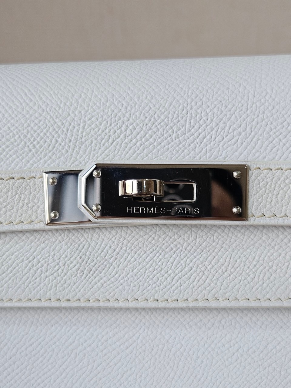 Hermes K32 Blance Epsom PHW stamp K