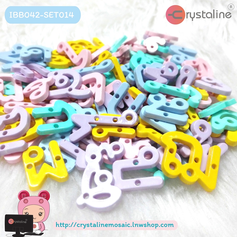 Thai alphabet - Pastel col. (100g/pack)
