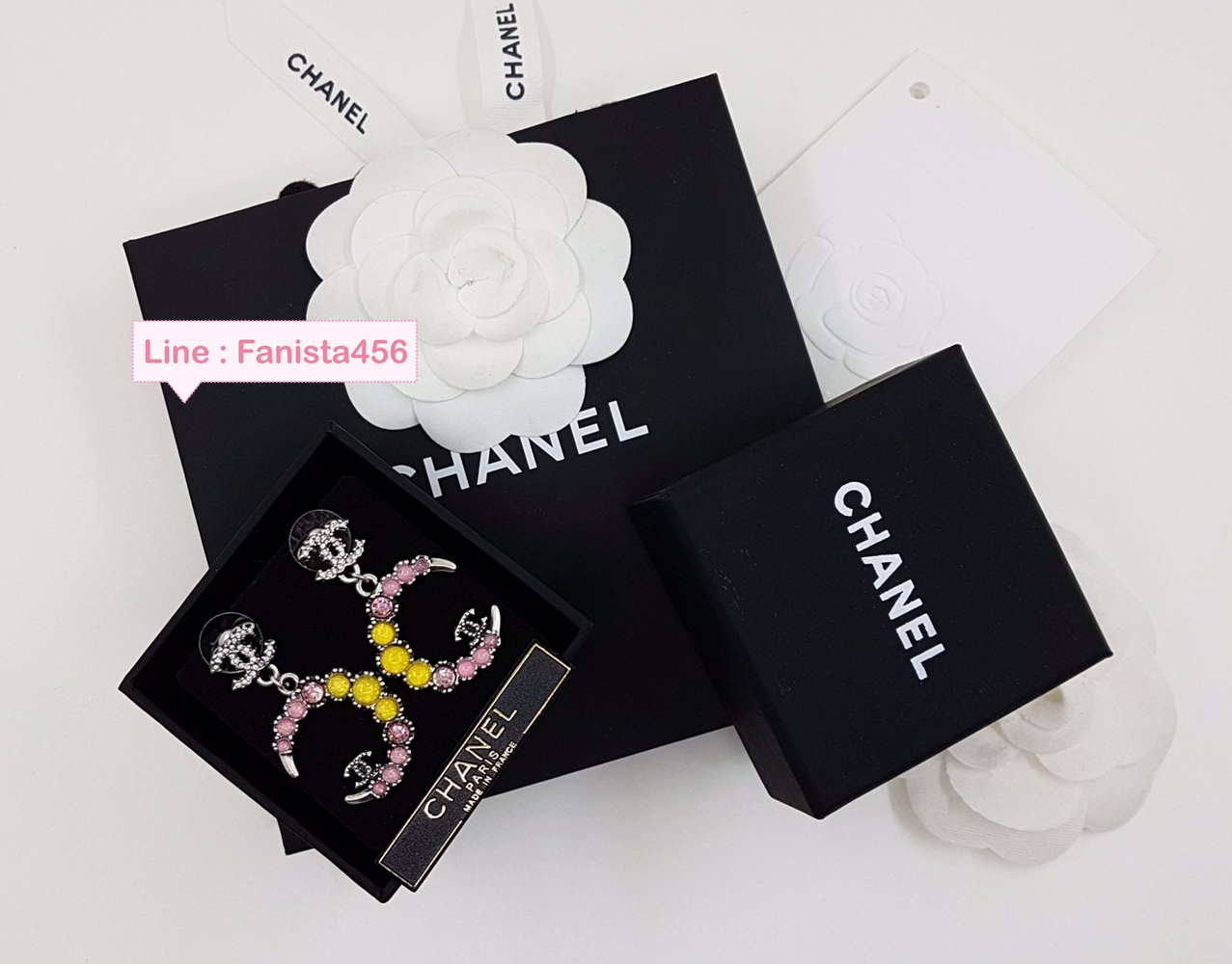 ต่างหูชาแนล Hiend ต่างหูชาแนลพระจันทร์ Moon Chanel Earring