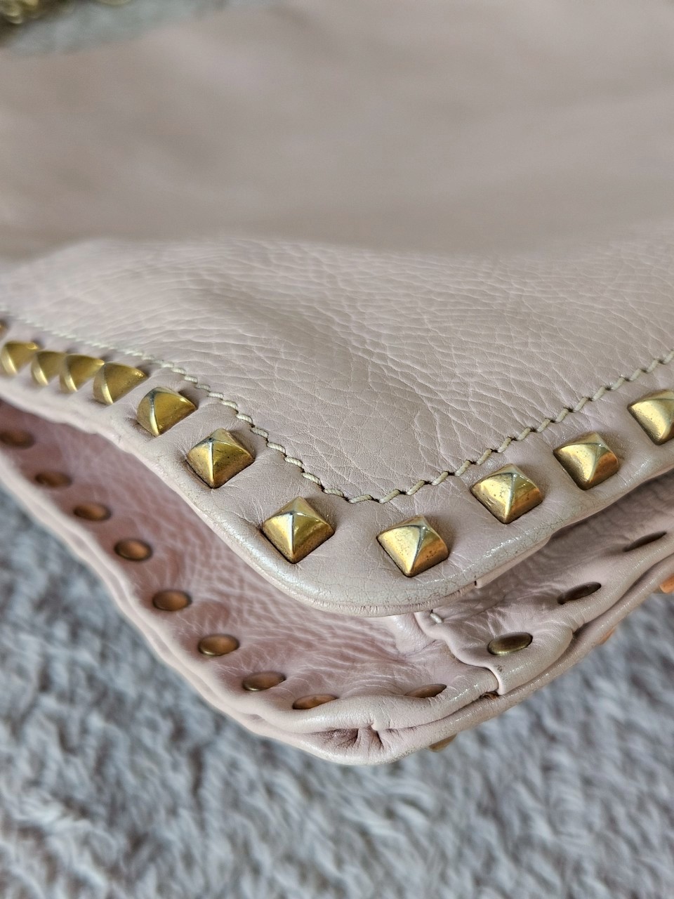 Prada Pink Vitello Metal Studded