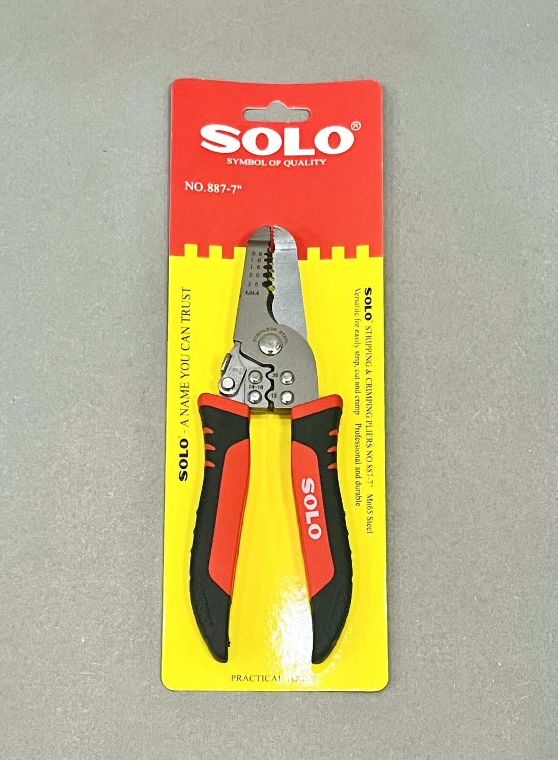 คีมปอกสายไฟ 2in1 #887 7" Solo