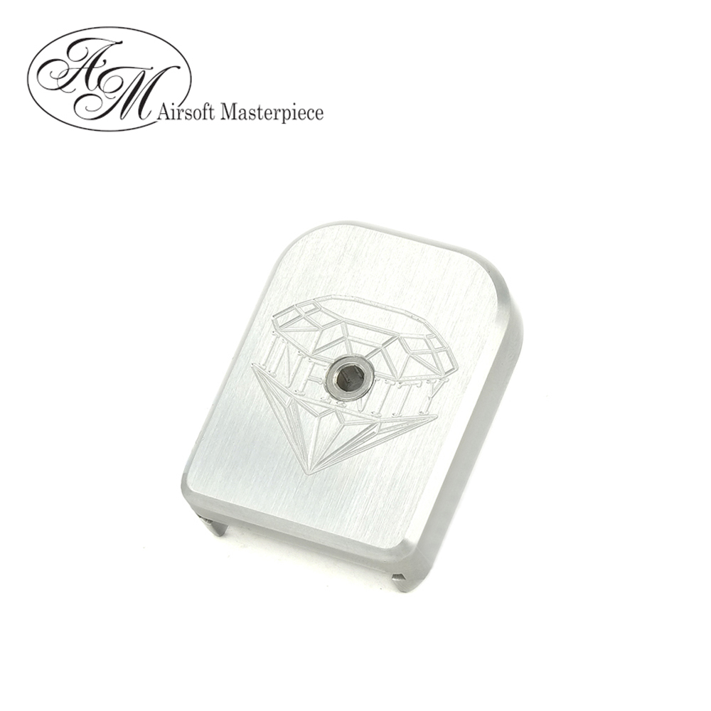Airsoft Masterpiece SV Infinity Diamond Magazine Base For Marui Hi-Capa - Silver