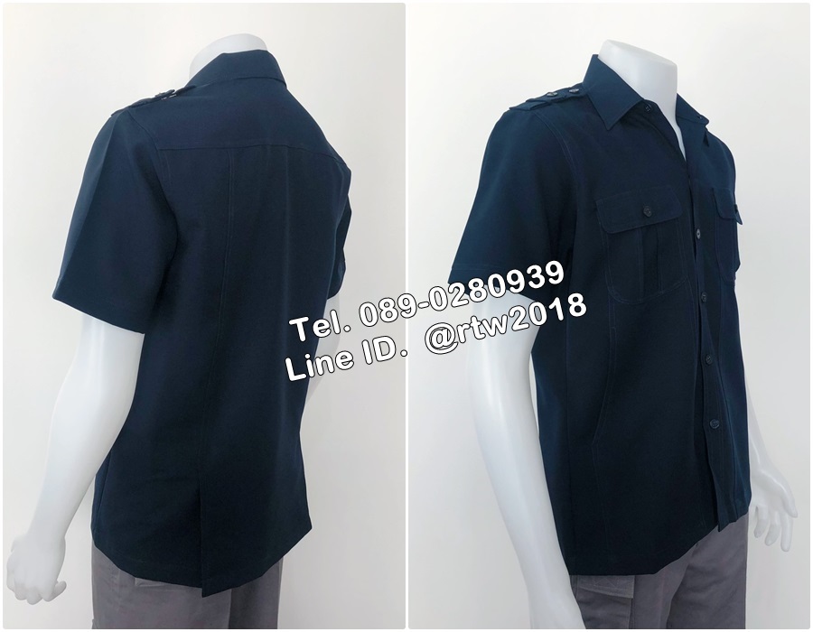 รหัส F4 : เสื้อซาฟารีสีกรมท่า