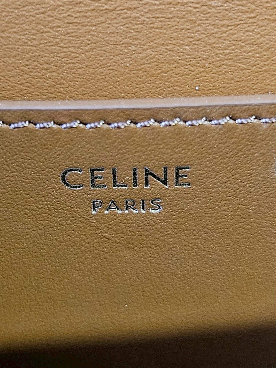 Celine Clutch on Strap Tabou Tan