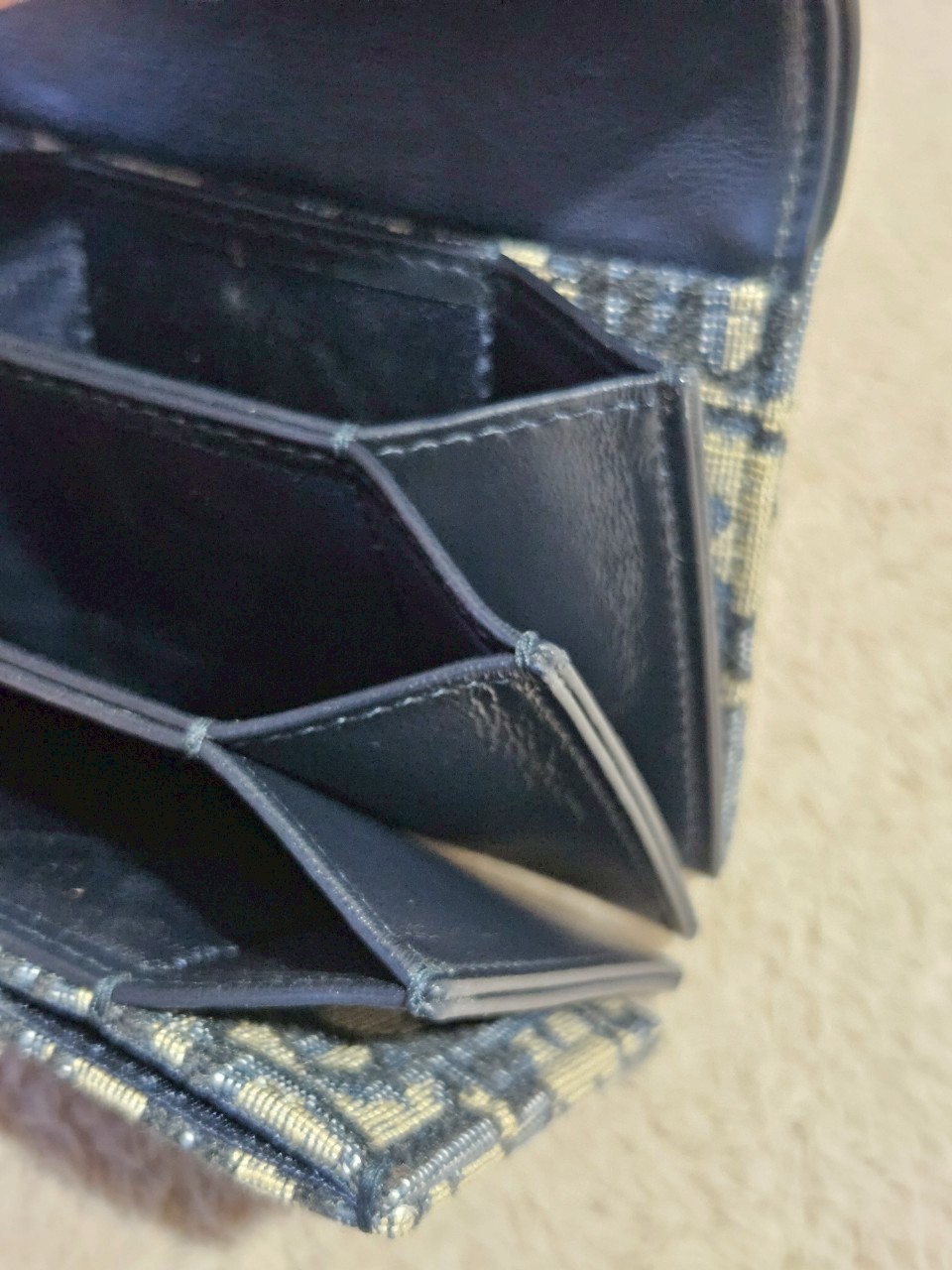 Dior Saddle 5 Gusset Card Holder Blue Dior Oblique Jacquard