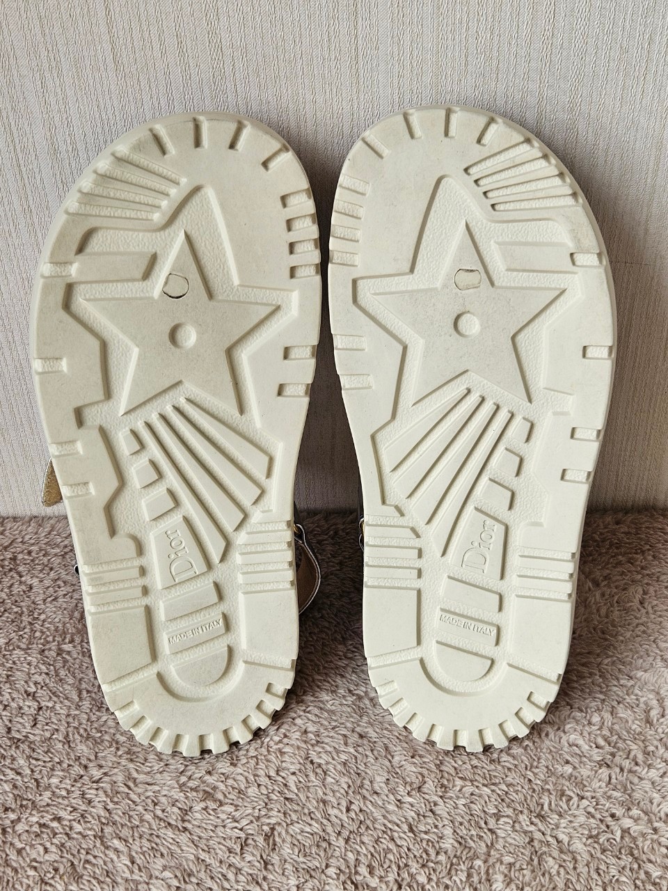 Dior Dioract Silver Leather Sandals