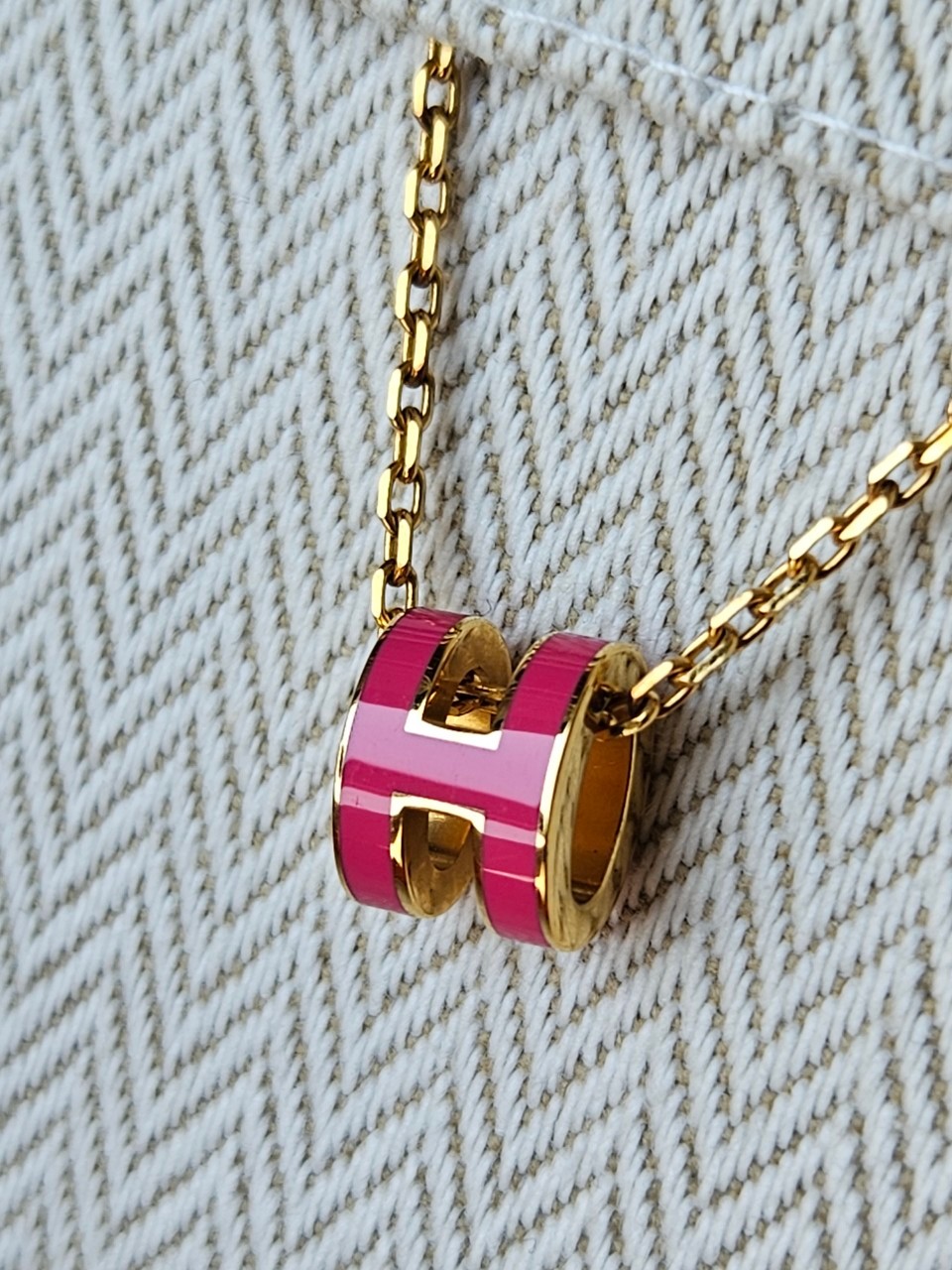 Hermes Mini Pop H ชมพูทอง