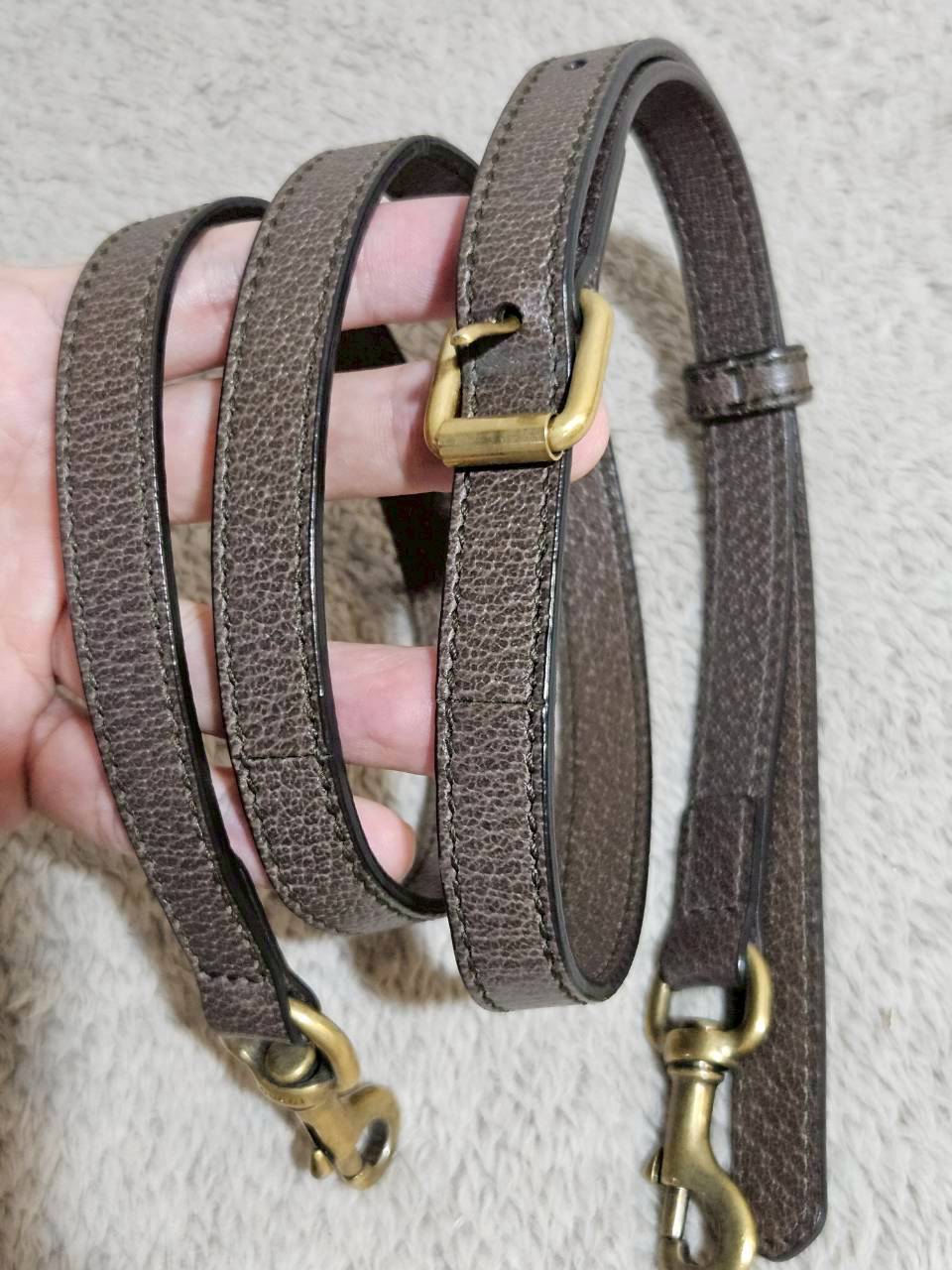 Gucci 575722 Ophidia Shoulder Bag Supreme Beige Brown