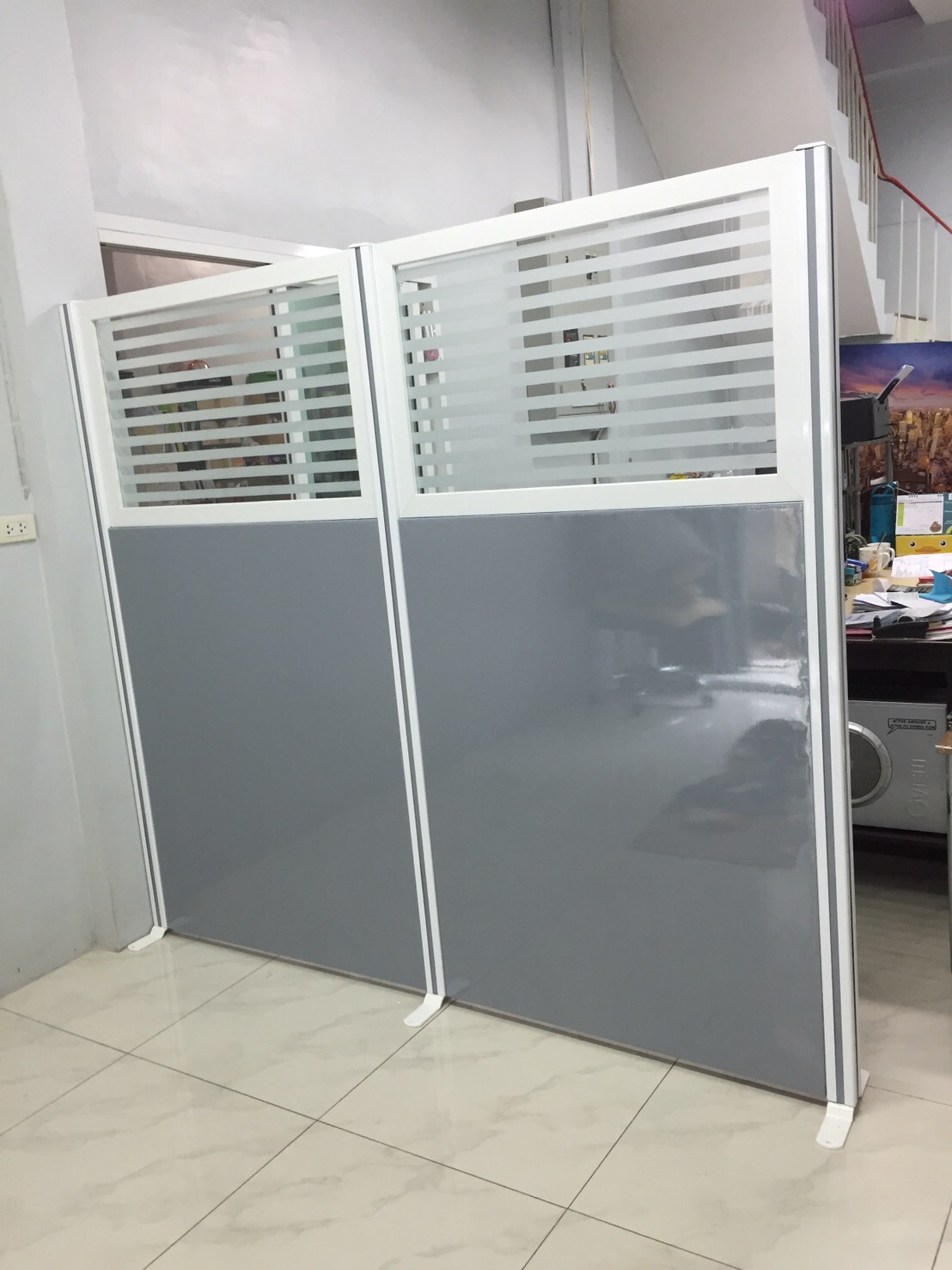 พาทิชั่น/ฉากกั้นห้อง/กระจกขัดลาย เสากรอบอลูมิเนียม